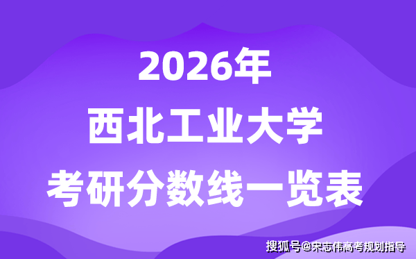 西北工業大學2026考研分數線一覽表（含2025年複試線）