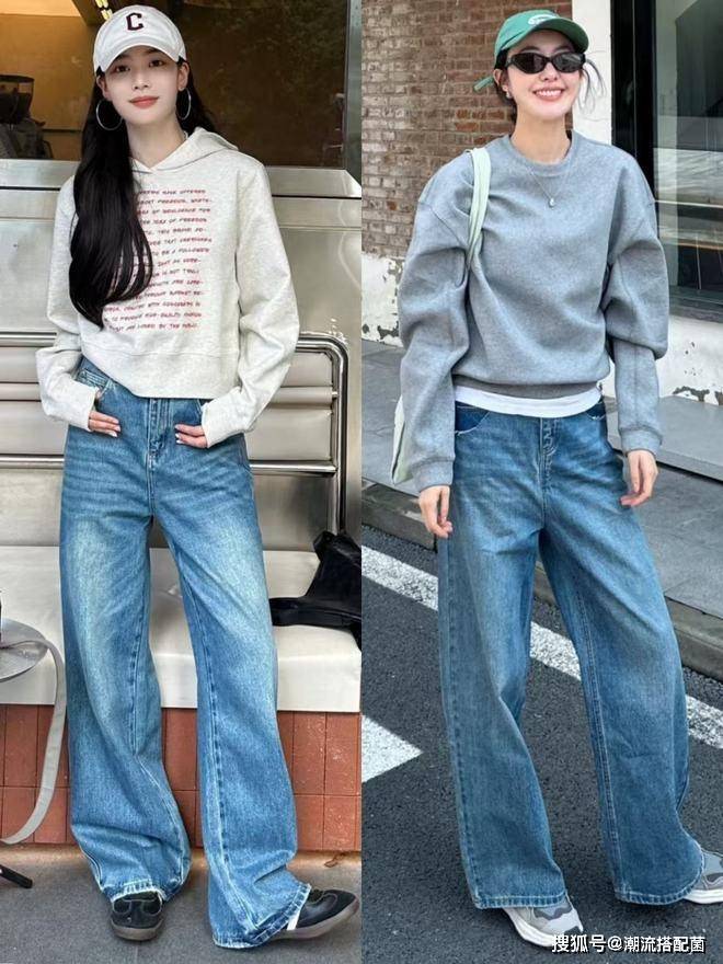 原創今年春天流行的“闊腿褲”，這樣穿時髦減齡又高階，趕快收藏起來