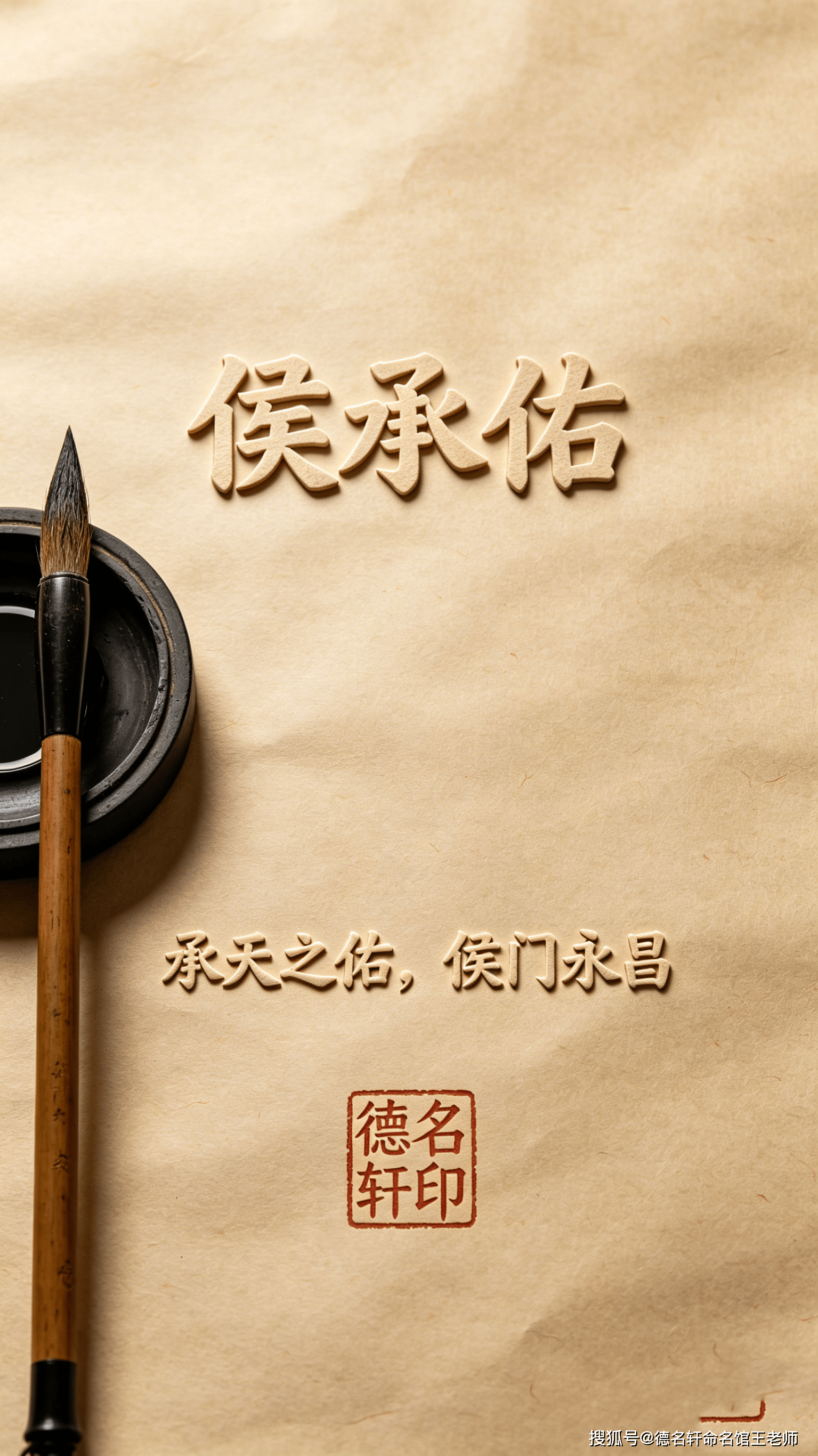 原創寶寶起名大全免費取名案例 侯承佑：承天之佑，侯門永昌