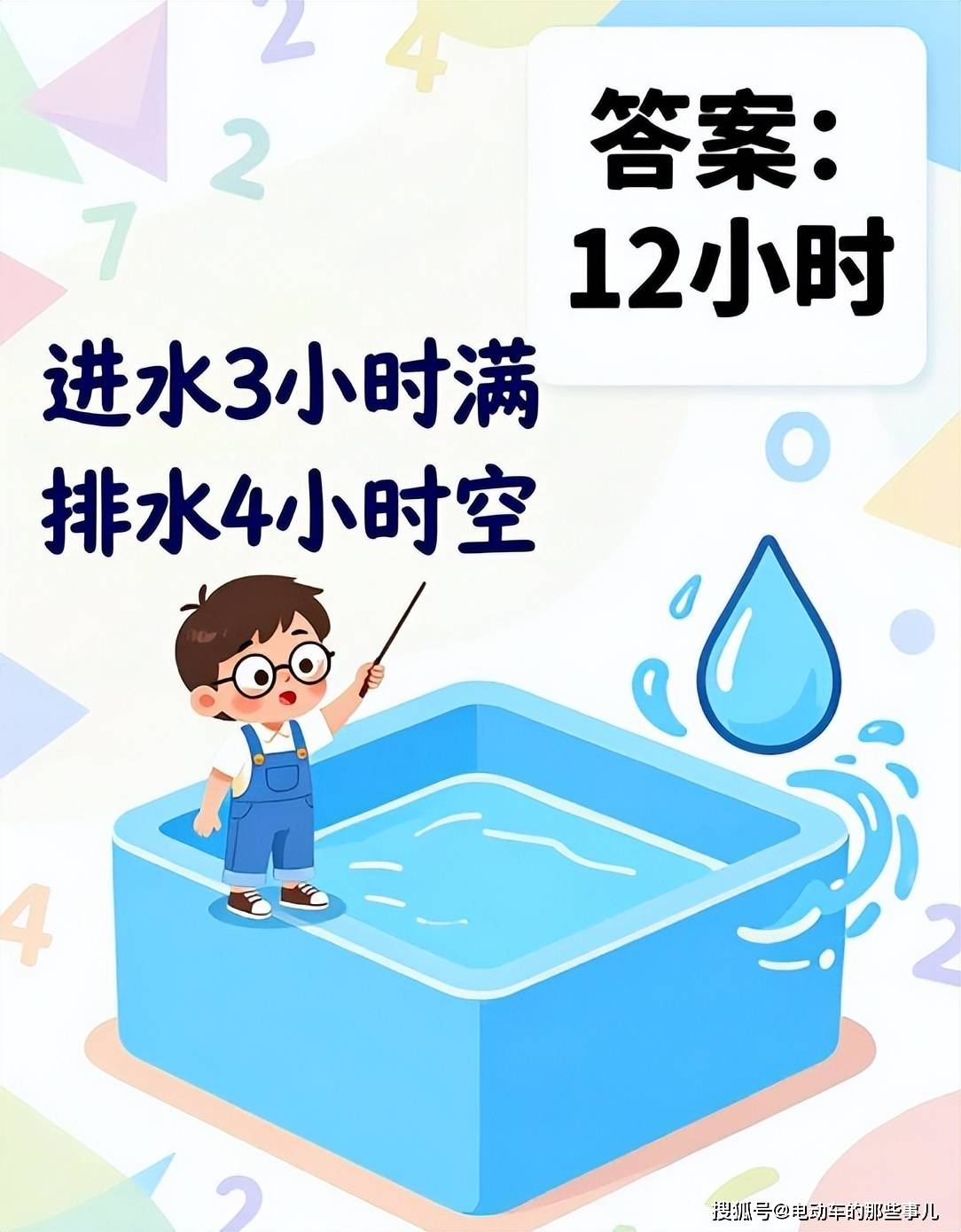 原創小學經典水池進出水問題！看似簡單超多孩子做錯，吃透一題通一類