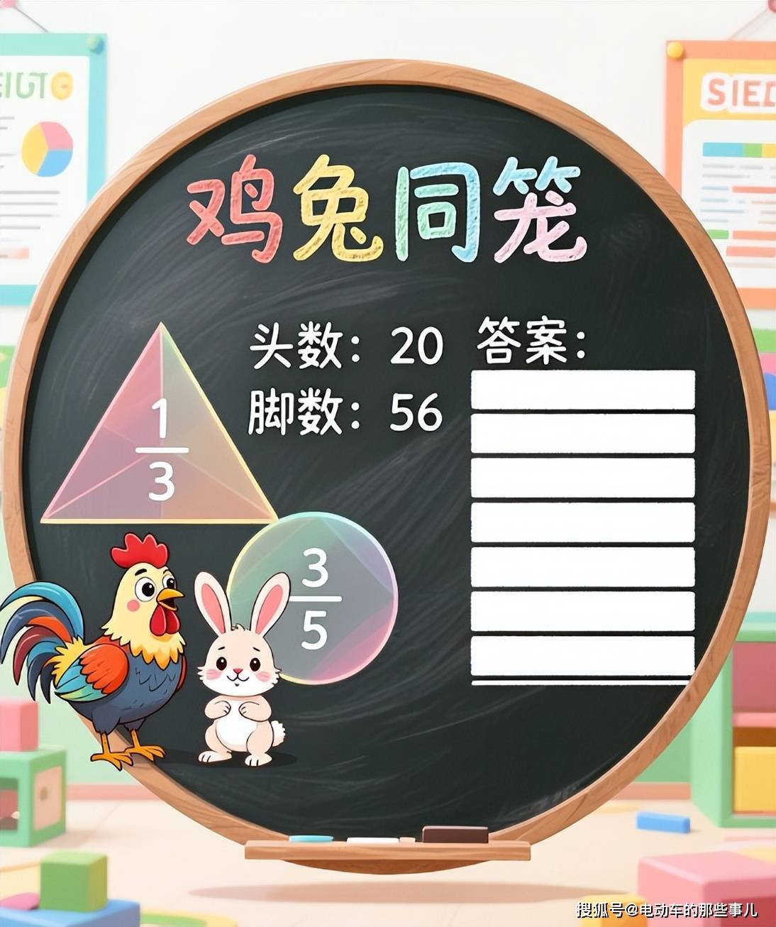 原創小學數學高頻易錯題！雞兔比例難題，90%孩子踩坑，一招徹底學會