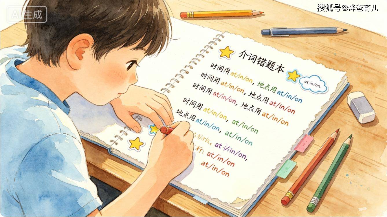 給娃收藏！1-6 年級英語介詞用法合集，直接照著學，考試不再丟分