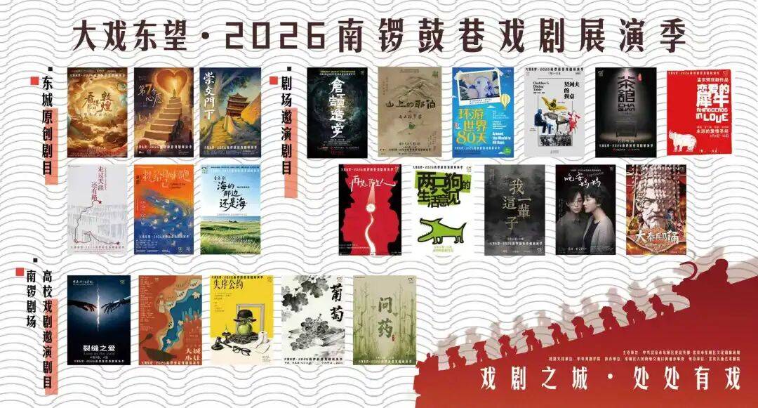 22部劇目、3大場景點亮戲劇之城 | 大戲東望・2026南鑼鼓巷戲劇展演季正式啟幕